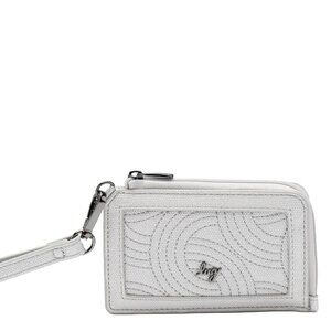 LUG Twirl Matte Luxe VL (Vegan Leather) RFID Wristlet Wallet - Diamond Silver